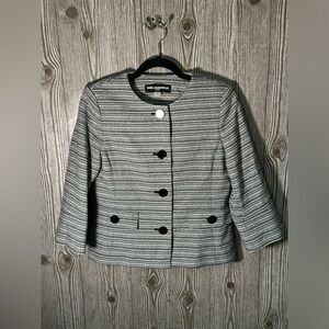 Karl Lagerfeld Black & White Blazer Sz 4
